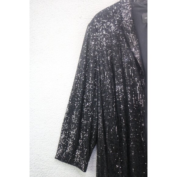 The Limited Black All Over Sequins Open Front Cardigan-Size 2X-Event-Party - Picture 3 of 10